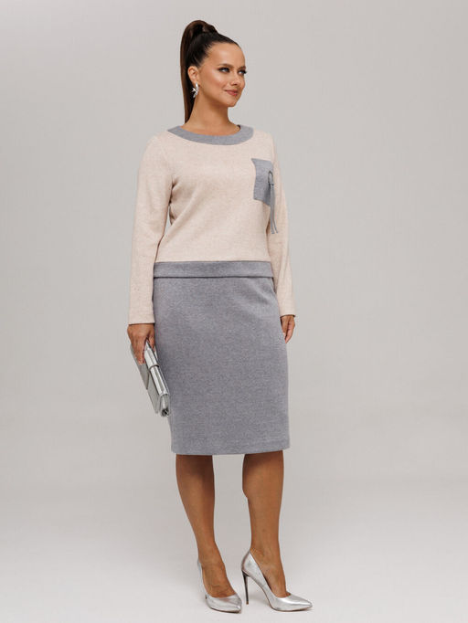 Костюм Galean Style 993 серый с бежем  фото 8