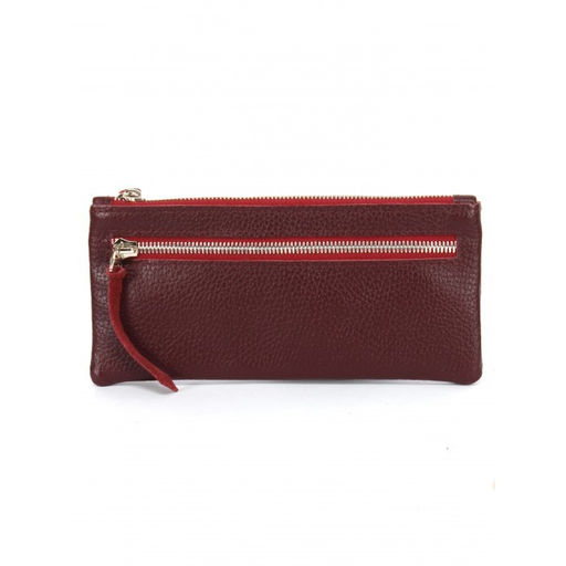 Портмоне женское Croco-ПР-803 натуральная кожа 3 отд, 6 карм, бордо флотер (120) 263587  фото 2