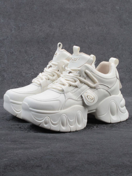 03-9E-1 LT. BEIGE Кроссовки женские (натуральная кожа, искусственная кожа) - Фабричный китай фото 4