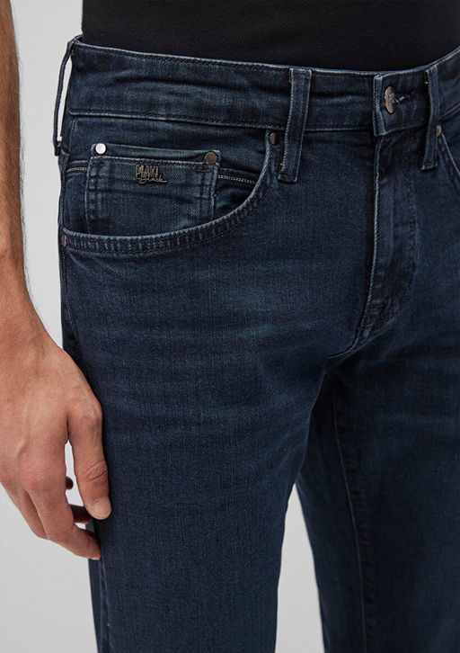 Jake Lux Black Puslu Vintage Koyu Mavi Jean Pantolon  фото 6