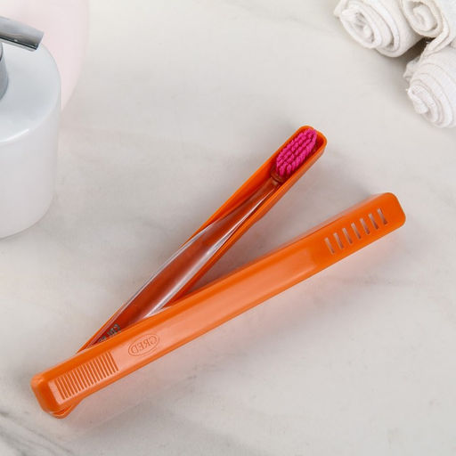 Цена за 8 шт. Футляр для зубной щётки Комфорт Плюс, 20×2×3 см, цвет МИКС