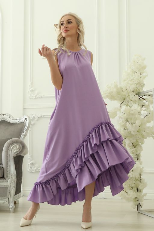 Платье П1-4983/6 Цвет:Сиреневый - Wisell фото 8