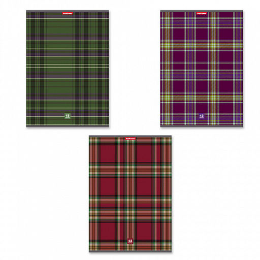 Цена за 6 шт. Тетрадь общая ученическая ErichKrause Scottish Cage, А4, 48 листов, клетка_MIX_PACK фото 2