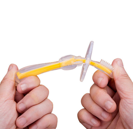 Детская силиконовая зубная щетка для первых зубов с ограничителем (1 шт.)