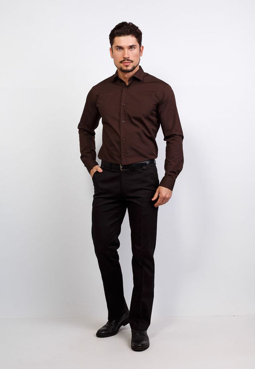 Сорочка мужская длинный рукав GREG 540/139/BR/Z