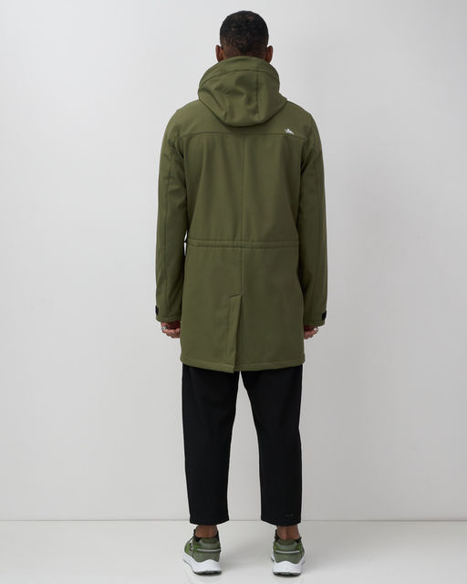 Парка спортивная мужская с капюшоном softshell цвета хаки 9565Kh - Mtforce фото 5