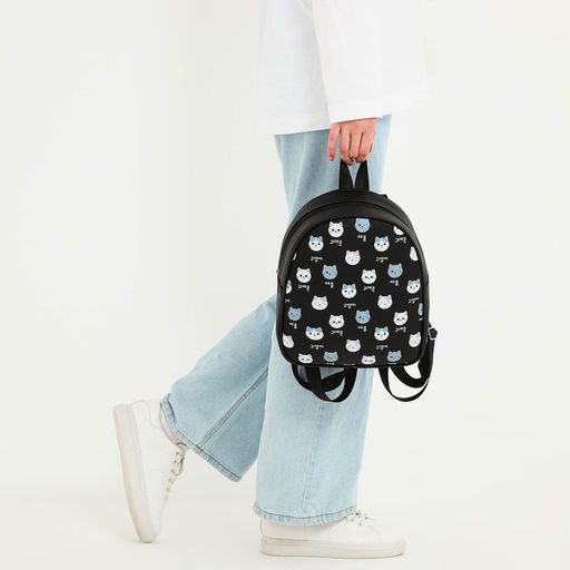 Рюкзак из искусственной кожи «Котик» 27×23×10 см