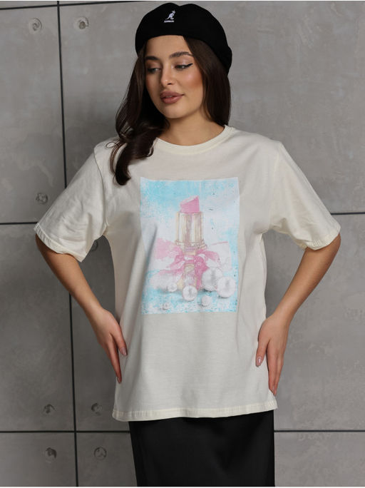 Футболка Помада Желтый Женская - София фото 4