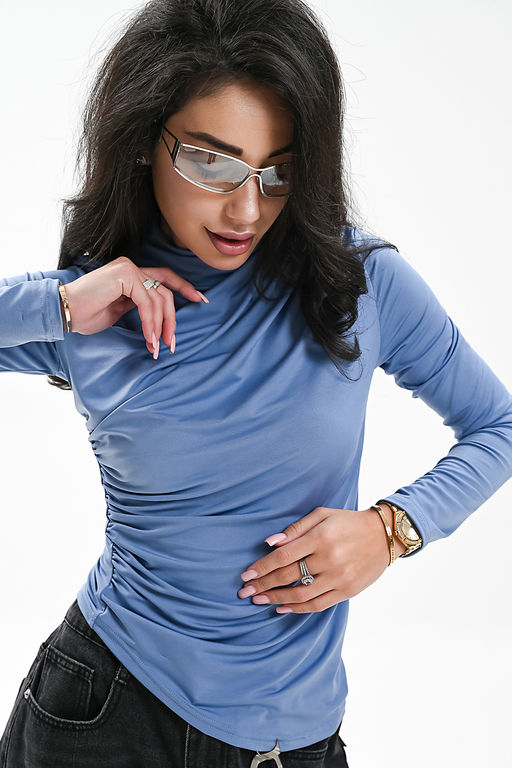 Лонгслив с драпировкой