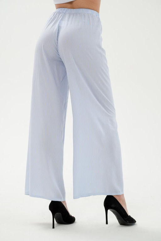 Брюки палаццо из штапеля Диана голубая полоса - Амадэль фото 6