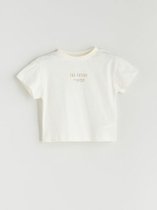 Bisiklet Yaka Bask?l? Erkek Bebek Ti??rt