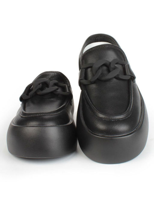 07-DJ45-2 BLACK Лоферы женские без задника (натуральная кожа) - Фабричный китай фото 9