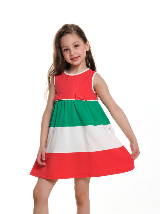 Платье для девочки UD 3293 коралловый/зеленый - Mini maxi фото 2
