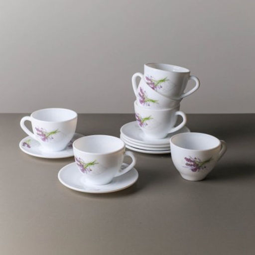 Чайный набор 12 предметов 250 мл квадратная / FXB220/FBD220-6A (7131) /уп 8/ Лаванда - ГалеонТрейд фото 2