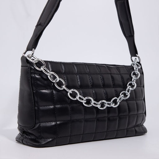 Сумка-багет на молнии, цвет чёрный - Simaland фото 3