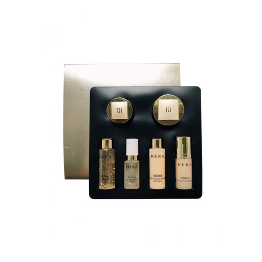Набор для укрепления тургора и осветления кожи со стволовыми клетками нарцисса HERA Signia Deluxe NEW Kit, Water 20ml+Emulsion 20ml+Serum 10ml+Cream 10ml+Eye Cream 5ml+Illuminating Serum 10ml