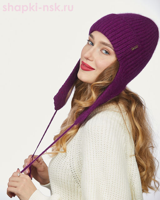 21222 1A KHW Кармо Ушанка женская флис (56-58)