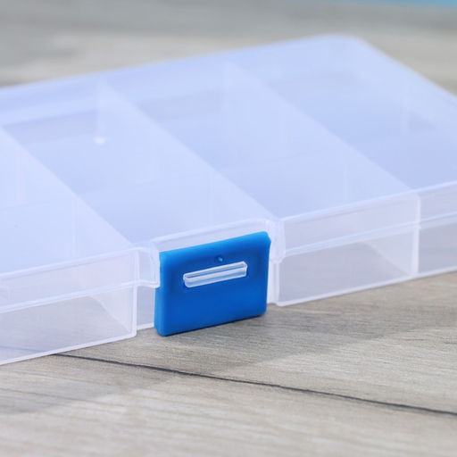 Цена за 2 шт. Органайзер для хранений RICCO, 15 ячеек, 17.5×10×2 см, белый