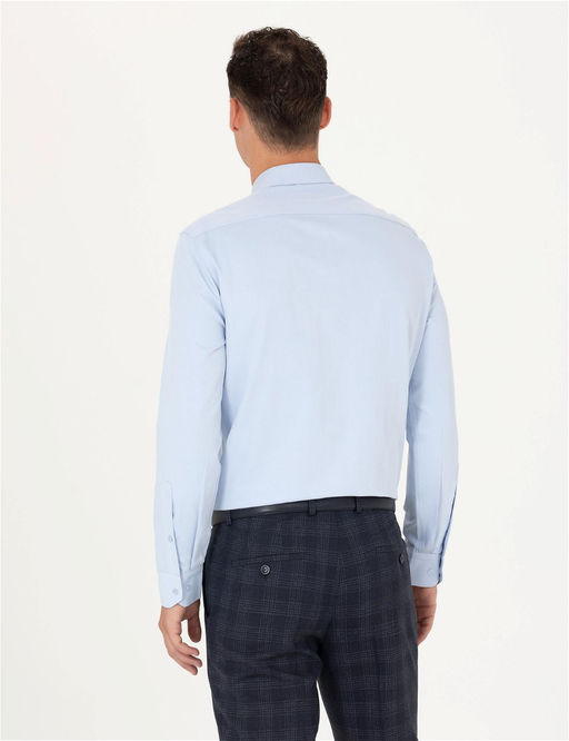 A__k Mavi Slim Fit Uzun Kollu Basic G_mlek - Pierre cardin фото 5