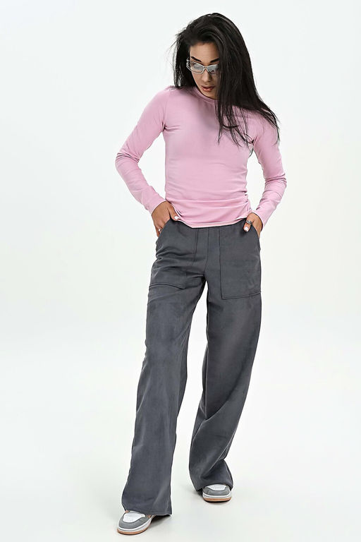 Брюки из мягкой эко замши