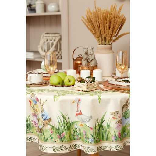 Скатерть Этель Еaster d=214см +/-3см, 100% хл, саржа 190 гр/м2  фото 5