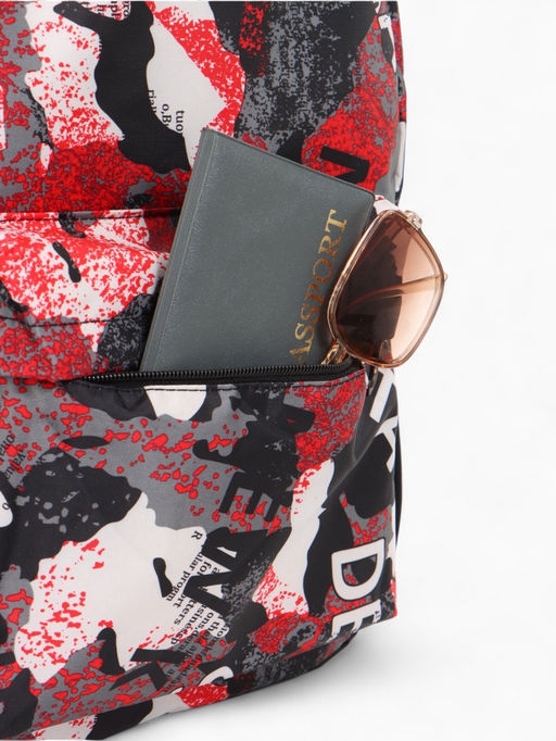 Рюкзак школьный на молнии, с карманами, с принтом, размер 30?13?42 см, голубой/серый