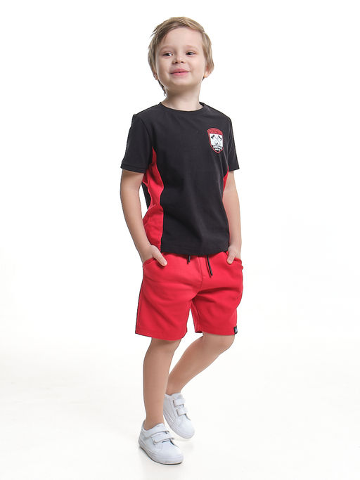 Футболка для мальчика с коротким рукавом UD 6960 черный/красный - Mini maxi фото 7