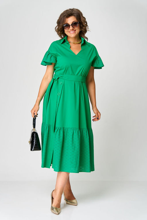 Платье EVA GRANT 7325Л изумруд