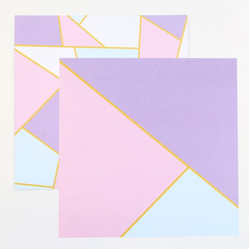 Бумага для скрапбукинга «Яркая геометрия», 12 листов, 30.5×30.5 см, 180 г/м²