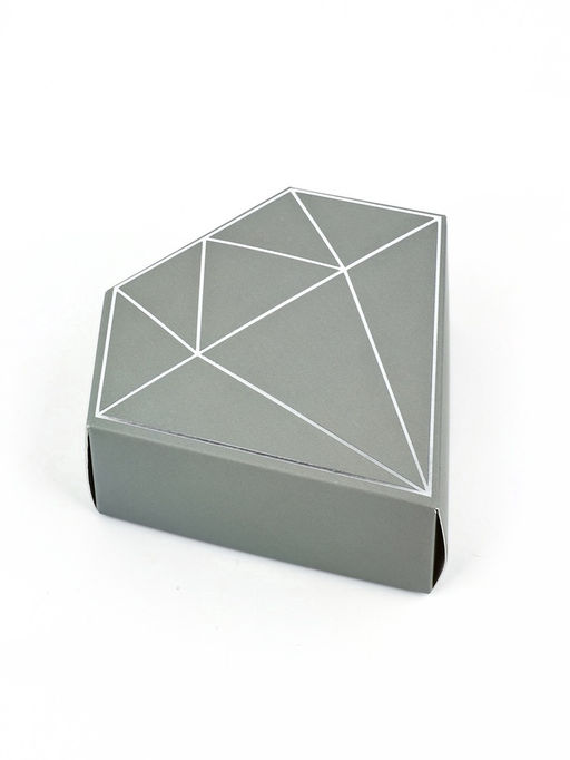Цена за 5 шт. Коробка подарочная под бижутерию «Серая, тиснение», 10×9×3.5 см