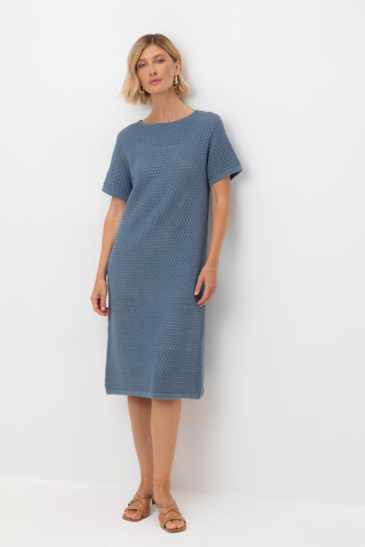 ЕВ 527/пудрово-синий платье жен