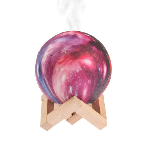 Увлажнитель-ночник Luazon HM-5 «Планета», ультразвуковой, 2 Вт, 0.8 л, от USB