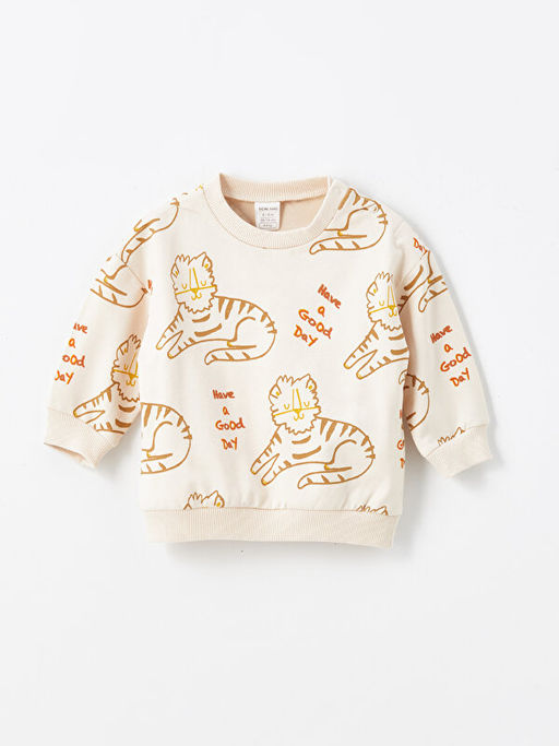 Bisiklet Yaka Uzun Kollu Erkek Bebek Sweatshirt ve ?ort 2li Tak?m - Waikiki фото 2