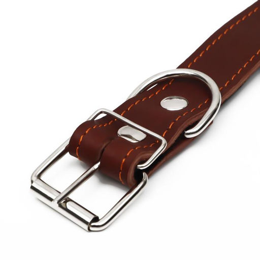 Ошейник кожаный на синтепоне, безразмерный, 71 х 3,5 см, ОШ 29-62 см, коричневый - Пижон фото 4