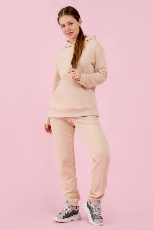 Брюки трикотажные хлопковые бежевые - Odis фото 5