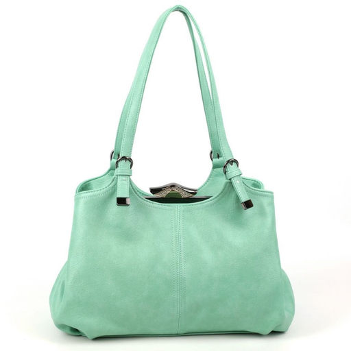 Женская сумка из эко кожи с ручками и фермуаром 0119-18 - Kenguluna фото 2