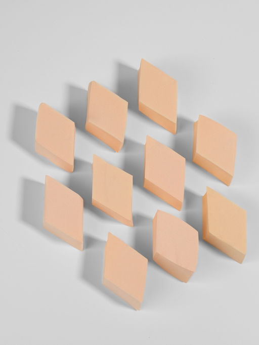 Цена за 2 шт. Спонжи для макияжа «Ромбы», набор - 10 шт., 4.5×2.5 см, бежевые