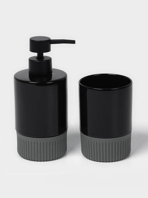 Набор для ванной SAVANNA Глянец, 3 предмета, дозатор для мыла, стакан, мыльница фото 3