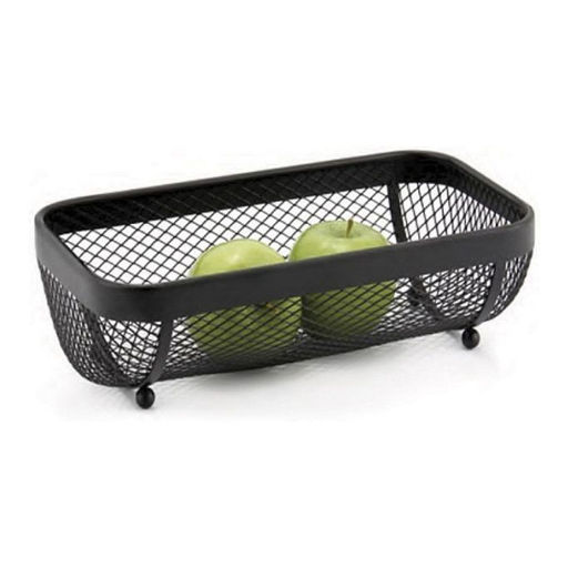 Корзина для фруктов (фруктовница) металлическая Walmer Mesh 30х16х9.4 см, цвет черный  фото 2