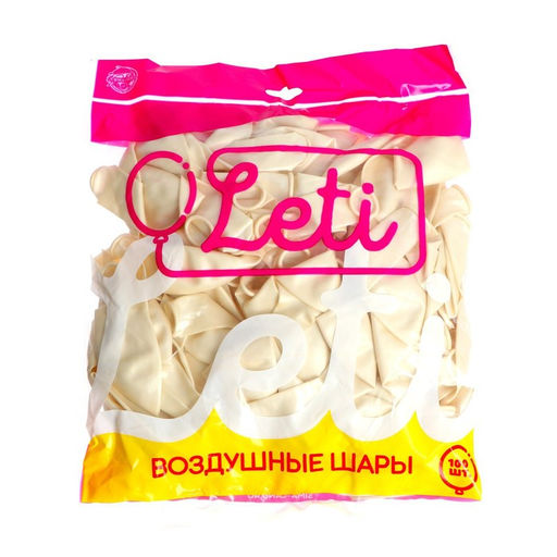 Воздушные шары латексные 12", металл, 100 шт., белые
