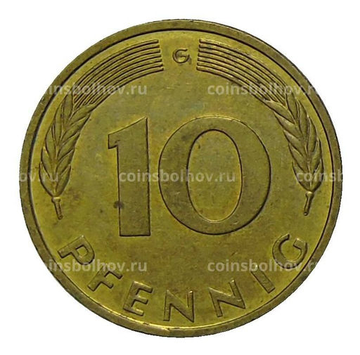Монета 10 пфеннигов 1994 года G Германия