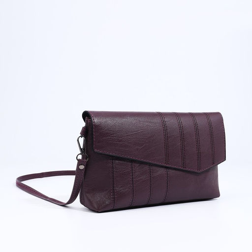 Сумка-клатч на магните, длинный ремень, цвет фиолетовый - Simaland фото 3