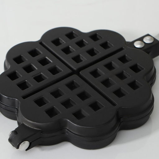 Сковорода вафельница Доляна Венские вафли, d=14 см, пластиковая ручка, чёрная  фото 4