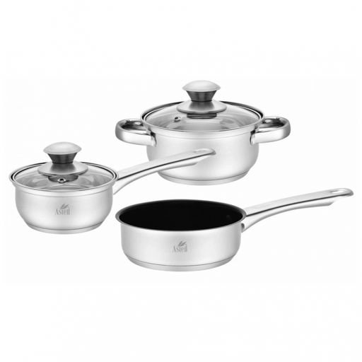 Набор кастрюль 5 пр. (1,0+0,6+14см а/пр) (ASTELL M) в под/уп (AST-RW0509S) Катунь