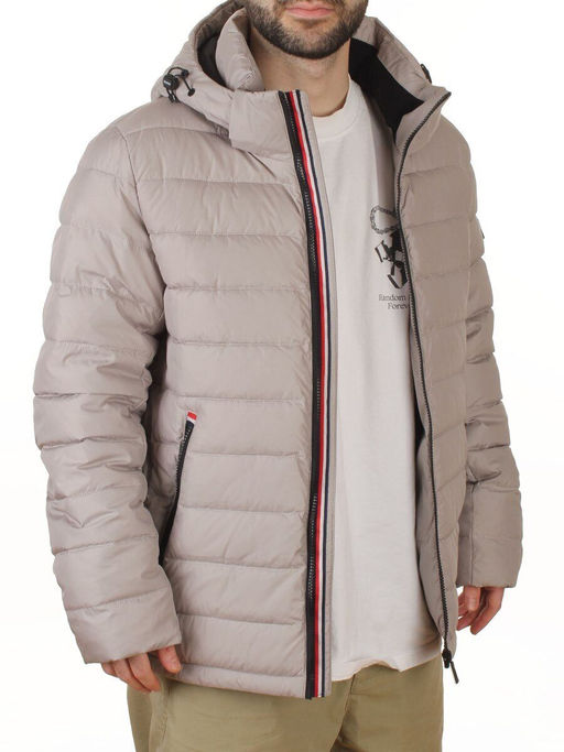 D6243 GRAY/BEIGE Куртка мужская зимняя (200 гр. холлофайбер)