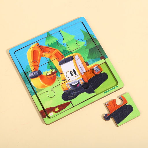 Пазл Экскаватор - Лесная мастерская фото 6