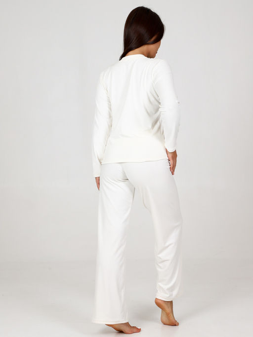 454 Пижама женская брюки (Молочный) - А-дина фото 4