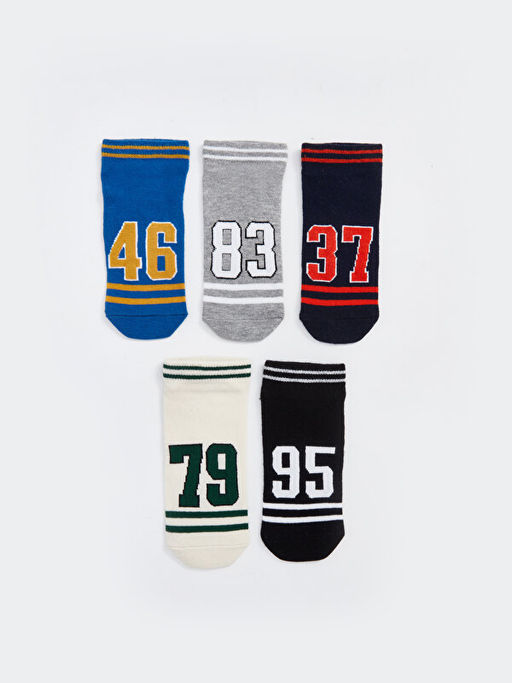 Desenli Erkek ?ocuk Soket ?orap 5li