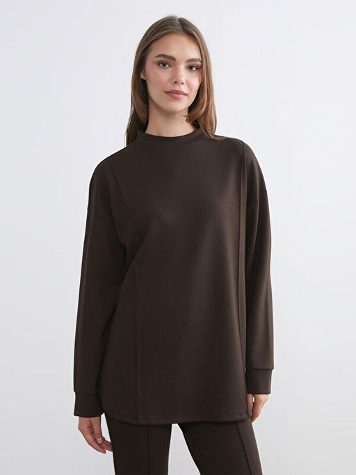 Dik Yaka Kad?n Sweatshirt Tunik
