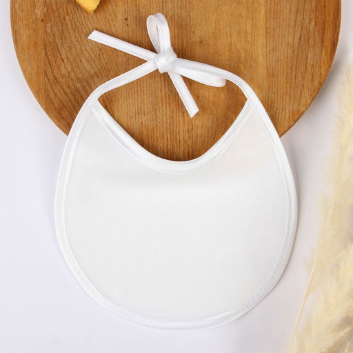 Нагрудник детский 18×18 см., микрофибра с ПВХ покрытием «Витоша», белый